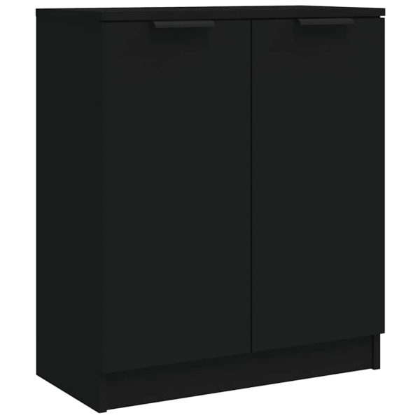 Servante, 3 piese, negru, lemn prelucrat