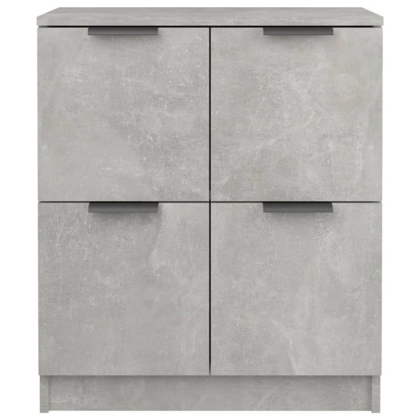 Servante, 2 piese, gri beton, 60x30x70 cm, lemn prelucrat