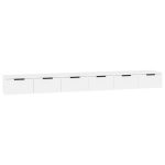 Dulapuri perete, 2 buc., alb, 102x30x20 cm, lemn prelucrat