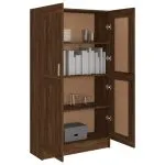 Bibliotecă, stejar maro, 82,5×30,5×150 cm, lemn prelucrat