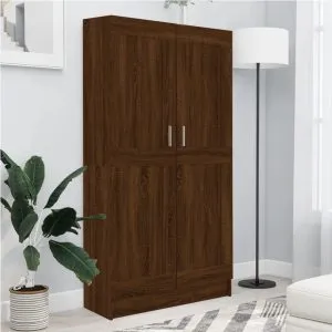 Bibliotecă, stejar maro, 82,5×30,5×150 cm, lemn prelucrat