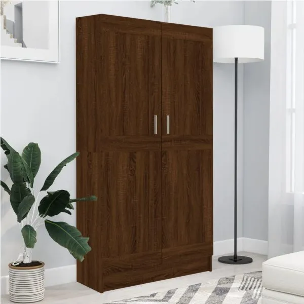 Bibliotecă, stejar maro, 82,5×30,5×150 cm, lemn prelucrat