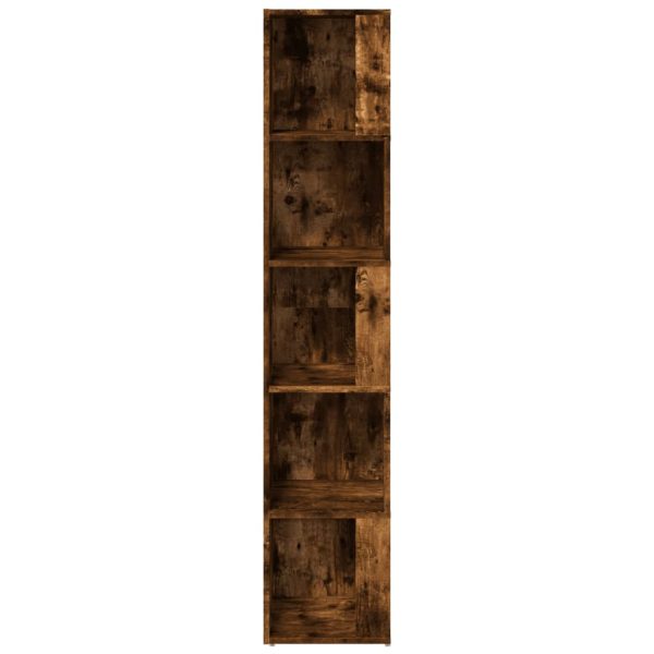 Dulap colțar, stejar fumuriu, 33x33x164,5 cm, lemn prelucrat