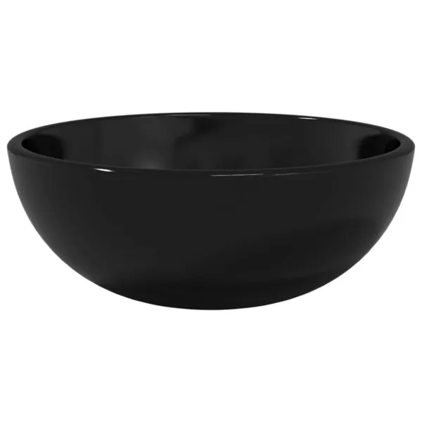 Chiuvetă din sticlă securizată, negru, 30×12 cm