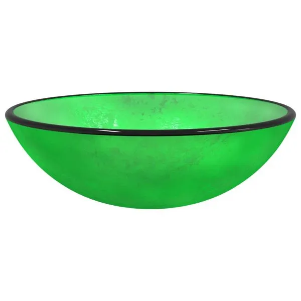 Chiuvetă din sticlă securizată, verde, 42×14 cm
