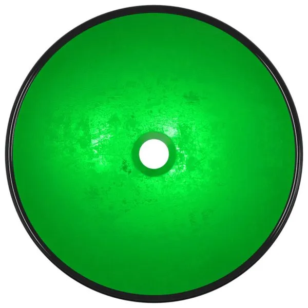 Chiuvetă din sticlă securizată, verde, 42×14 cm
