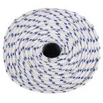 Frânghie de barcă, alb, 6 mm, 25 m, polipropilenă