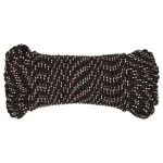 Frânghie de barcă, negru, 3 mm, 25 m, polipropilenă