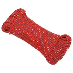 Frânghie de barcă, roșu, 3 mm, 50 m, polipropilenă