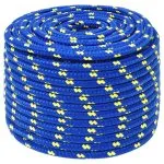 Frânghie de barcă, albastru, 12 mm, 25 m, polipropilenă