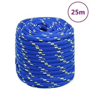 Frânghie de barcă, albastru, 18 mm, 25 m, polipropilenă