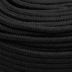 Frânghie de barcă, negru complet, 6 mm, 100 m, polipropilenă