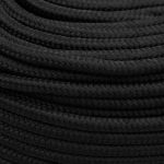 Frânghie de barcă, negru complet, 10 mm, 50 m, polipropilenă