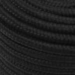 Frânghie de barcă, negru complet, 12 mm, 25 m, polipropilenă