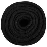 Frânghie de barcă, negru complet, 18 mm, 25 m, polipropilenă