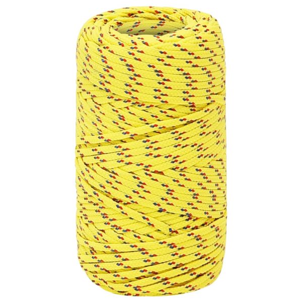 Frânghie de barcă, galben, 2 mm, 250 m, polipropilenă
