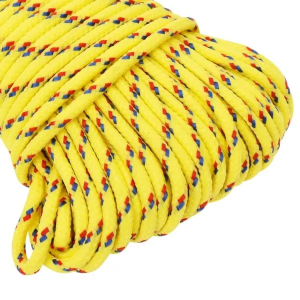 Frânghie de barcă, galben, 3 mm, 100 m, polipropilenă