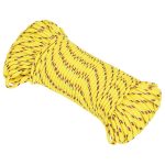 Frânghie de barcă, galben, 4 mm, 50 m, polipropilenă