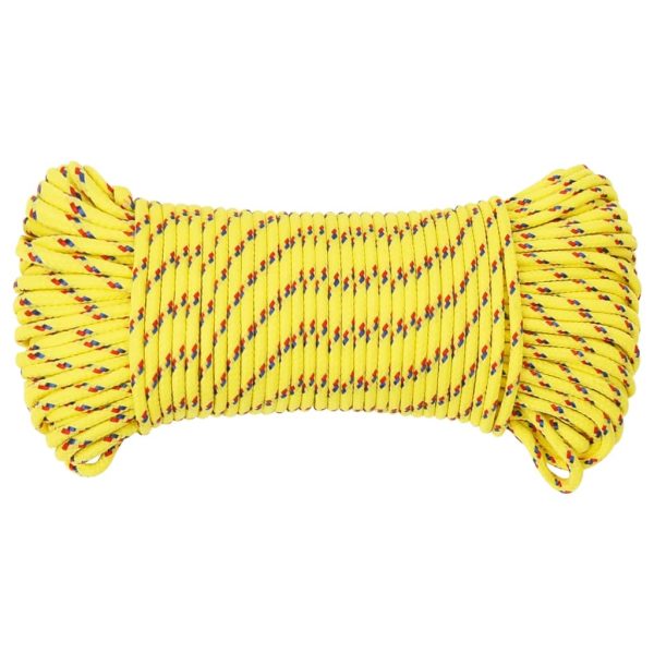 Frânghie de barcă, galben, 5 mm, 50 m, polipropilenă
