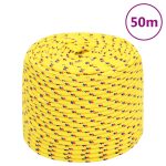 Frânghie de barcă, galben, 8 mm, 50 m, polipropilenă