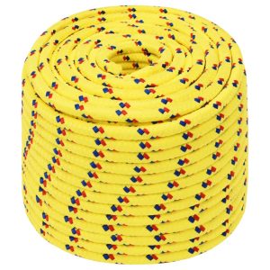 Frânghie de barcă, galben, 12 mm, 25 m, polipropilenă