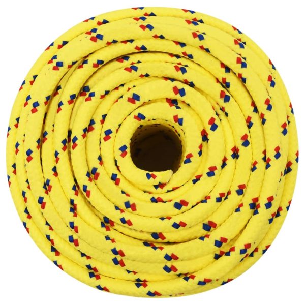 Frânghie de barcă, galben, 12 mm, 25 m, polipropilenă