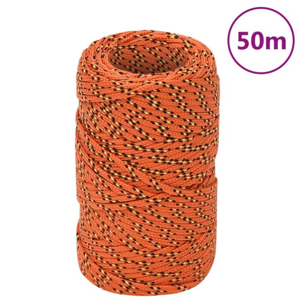 Frânghie de barcă, portocaliu, 2 mm, 50 m, polipropilenă