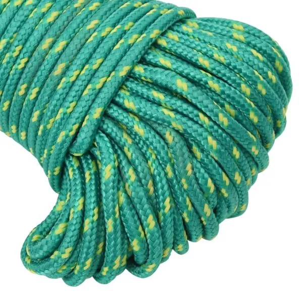 Frânghie de barcă, verde, 4 mm, 250 m, polipropilenă