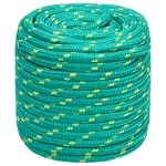 Frânghie de barcă, verde, 18 mm, 50 m, polipropilenă