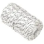 Frânghie împletită pentru barcă, alb, 2 mm x 100 m, poliester