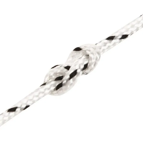 Frânghie împletită pentru barcă, alb, 2 mm x 100 m, poliester