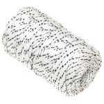 Frânghie împletită pentru barcă, alb, 2 mm x 250 m, poliester