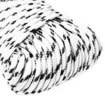 Frânghie împletită pentru barcă, alb, 3 mm x 500 m, poliester