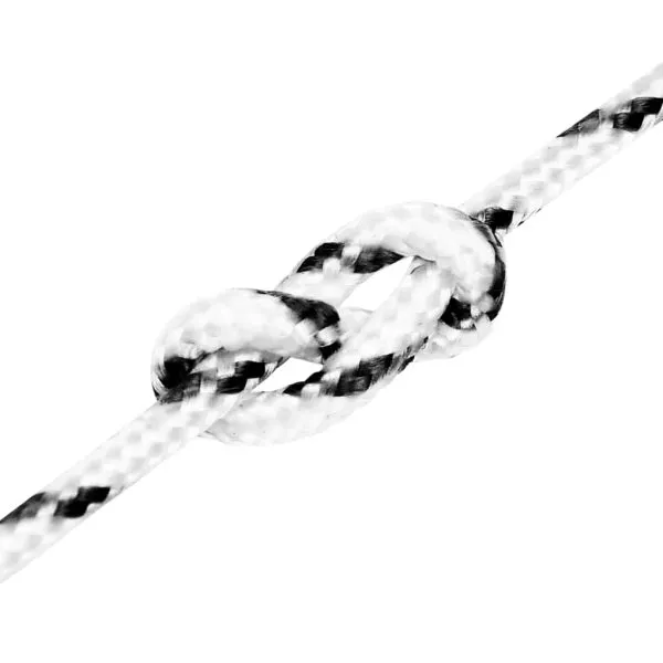 Frânghie împletită pentru barcă, alb, 5 mm x 50 m, poliester
