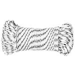 Frânghie împletită pentru barcă, alb, 5 mm x 250 m, poliester