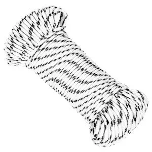 Frânghie împletită pentru barcă, alb, 5 mm x 500 m, poliester