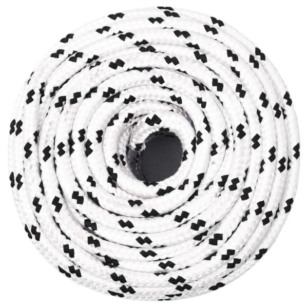 Frânghie de lucru, alb, 10 mm, 100 m, poliester