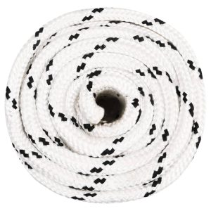 Frânghie împletită pentru barcă, alb, 16 mm x 50 m, poliester
