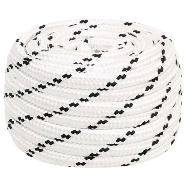 Frânghie de lucru, alb, 18 mm, 100 m, poliester