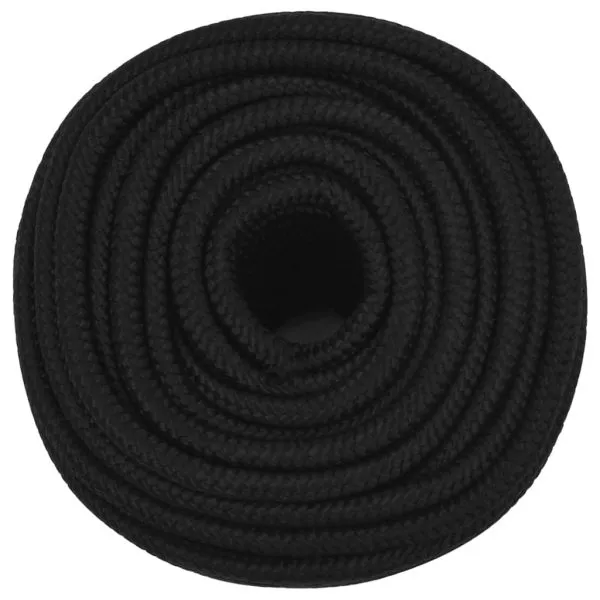 Frânghie de lucru, negru, 14 mm, 25 m, poliester