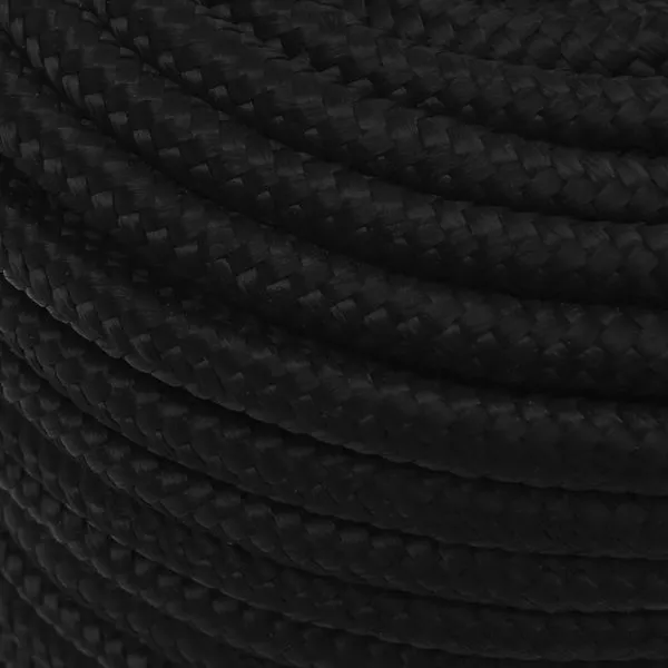 Frânghie de lucru, negru, 14 mm, 100 m, poliester