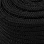 Frânghie de lucru, negru, 16 mm, 50 m, poliester