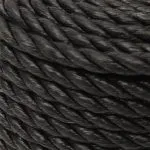 Frânghie de lucru, negru, 12 mm, 500 m, polipropilenă