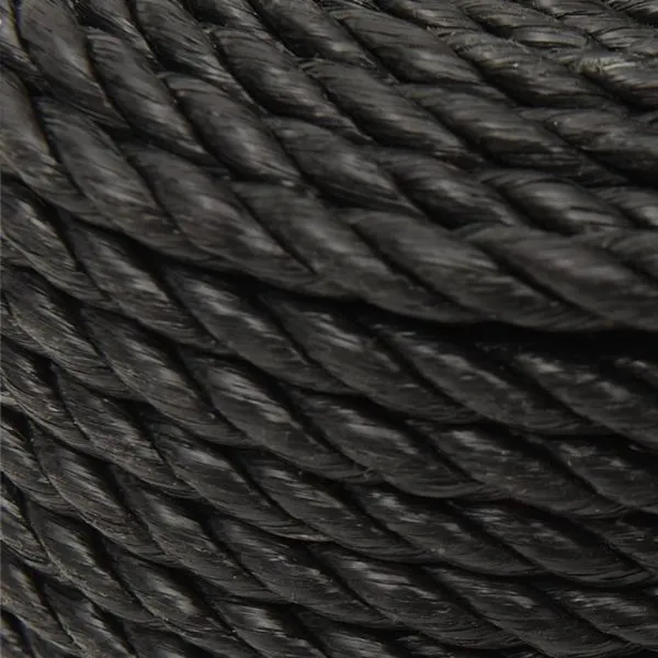 Frânghie de lucru, negru, 12 mm, 500 m, polipropilenă