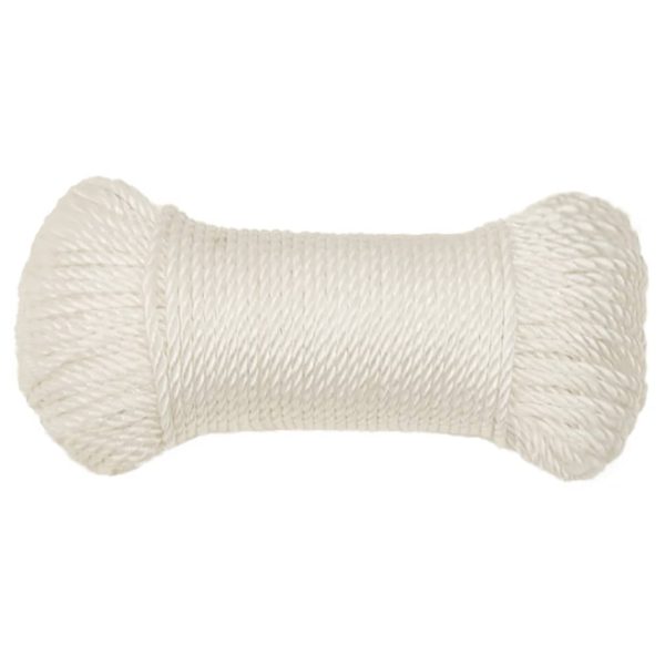 Frânghie de lucru, Alb, 8 mm, 50 m, polipropilenă