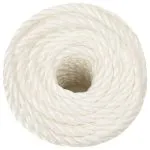 Frânghie de lucru, alb, 14 mm, 100 m, polipropilenă