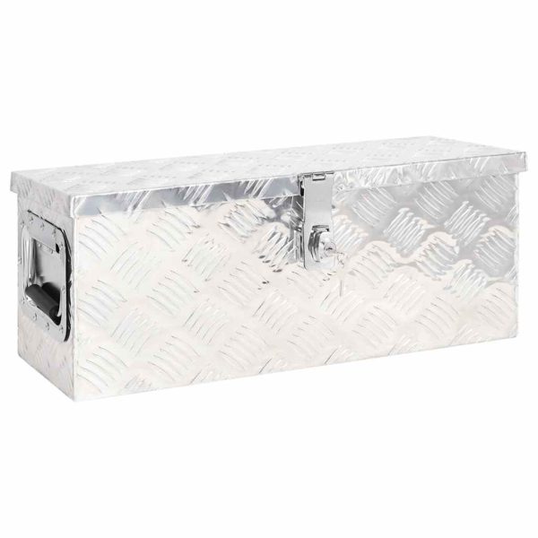 Cutie de depozitare, argintiu, 60×23,5×23 cm, aluminiu