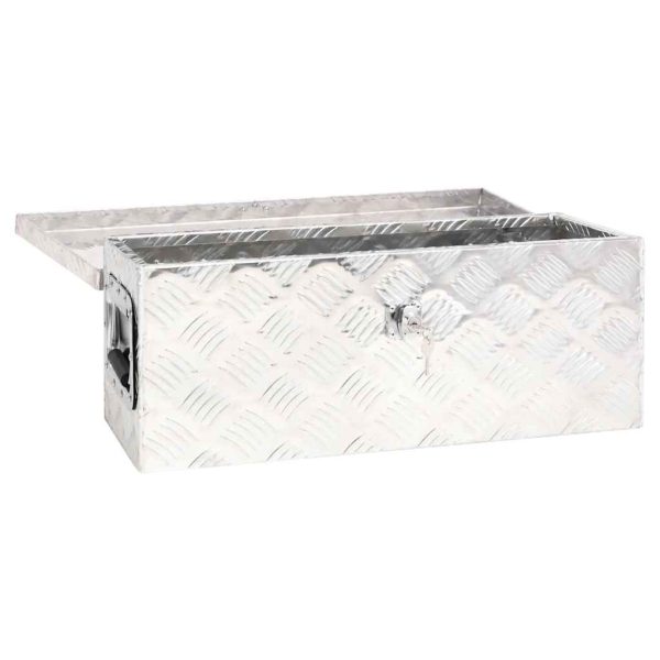 Cutie de depozitare, argintiu, 60×23,5×23 cm, aluminiu
