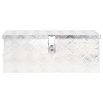Cutie de depozitare, argintiu, 60×23,5×23 cm, aluminiu