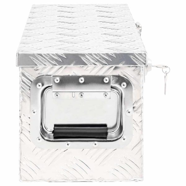 Cutie de depozitare, argintiu, 60×23,5×23 cm, aluminiu